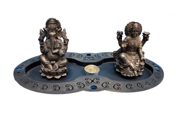 New Archies Laxmi and Ganesh with Candles T-Lights Holder