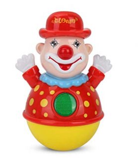Roly Poly Clown Joker Tumbler Toy with Light and Music For Kids