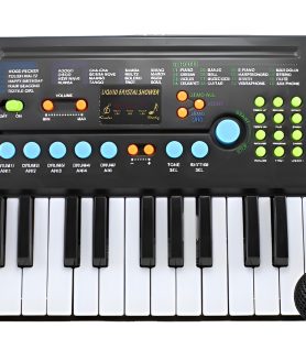 Toyoos Kids Hobby Piano – 37 Keys Canto Electronic Music Keyboard with Microphone | 16 Tones, 16 Rhythms, 5 Demo Songs | Recording Function | Portable Kids Piano