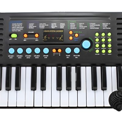 Toyoos Kids Hobby Piano – 37 Keys Canto Electronic Music Keyboard with Microphone | 16 Tones, 16 Rhythms, 5 Demo Songs | Recording Function | Portable Kids Piano