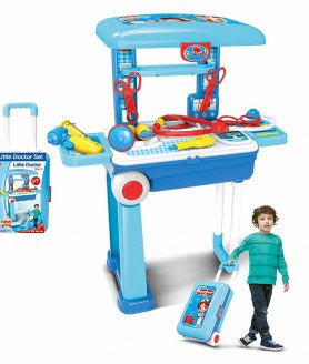 Little Doctor Set 2 in 1 with Luggage Trolley Durable Carry Case