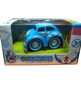 Toyoos Pull Back Doremon Metal Car For Kids Blue