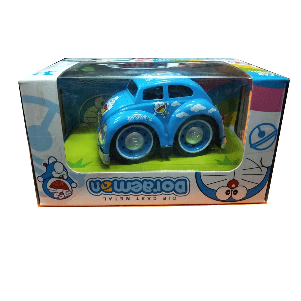 Toyoos Pull Back Doremon Metal Car For Kids Blue