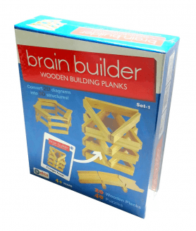 House of Gifts Brain Builder Wooden Buiding Planks