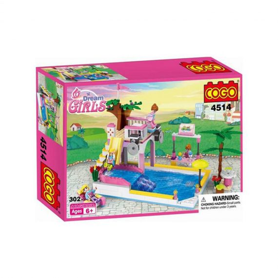 COGO 4514 Dream Girls Cool Summer House Building Block Set