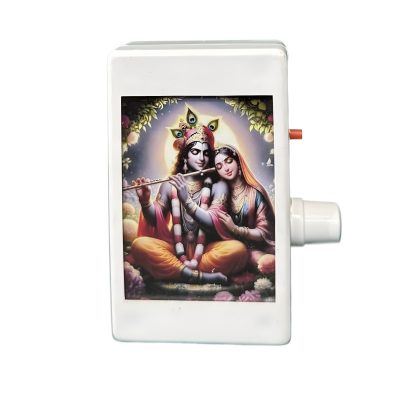Toyoos Radhe Krishna 9-in-1 LED Mantra Chanting Box with Adjustable Volume & Bell Tones | Devotional Audio Player for Home, Temple & Meditation | Glowing Light for Peace & Positivity | Ideal Spiritual Gift