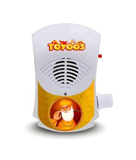 Toyoos Sikh Mantra Chanting Box with LED Light | Satnam Waheguru Simran Player | Ek Onkar Gurbani Mantra Speaker | Meditation & Devotional Audio Box for Home, Temple & Office