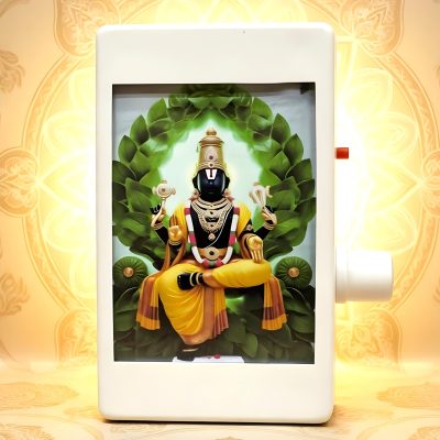 Toyoos Tamil Telugu Mantra Chanting Box with Glowing Front | 24-in-1 Venkatesha, Srinivasa Govinda, Sai Baba, Gayatri & Shiva Mantras | Portable Spiritual Audio Player for Meditation, Home & Office Peace