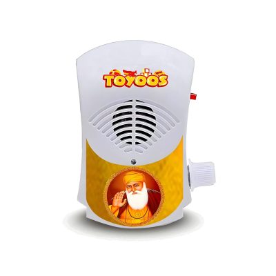 Toyoos Sikh Mantra Chanting Box with LED Light | Satnam Waheguru Simran Player | Ek Onkar Gurbani Mantra Speaker | Meditation & Devotional Audio Box for Home, Temple & Office