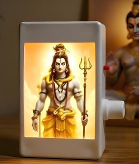 Toyoos 8-in-1 Shiva Mantra Chanting Box with LED Glowing Front | Shiv Tune Spiritual Audio Player | Continuous Hindu Devotional Chanting Device for Peace, Meditation & Home Temple Use