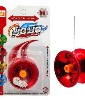 Toyoos High-Speed Metal YoYo Spinner Toy | Fine Quality High Gloss Finish | 1 Meter String | 5.5 cm Diameter | Skill & Trick YoYo for Kids & Adults | Color as Per Stock