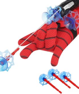 Toyoos Spider Hand Shooter Web Glove Set | Hero Launcher Wrist Toy with Sticky Wall Soft Bomb | Cosplay & Interactive Action Toy for Kids