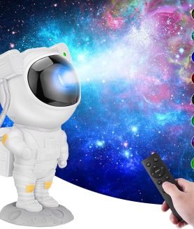 Toyoos Astronaut Galaxy Projector Night Light | 360° Rotating LED Star Nebula Lamp with Remote, Timer & Adjustable Head for Kids Bedroom, Gifts & Home Décor