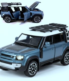 TOYOOS 1:32 Alloy Die-Cast Defender Toy Car | Pull-Back Metal Model with Lights & Sounds | Openable Doors, Bonnet & Boot | Premium Collectible with Rubber Tyres | Multicolor