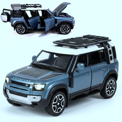 TOYOOS 1:32 Alloy Die-Cast Defender Toy Car | Pull-Back Metal Model with Lights & Sounds | Openable Doors, Bonnet & Boot | Premium Collectible with Rubber Tyres | Multicolor