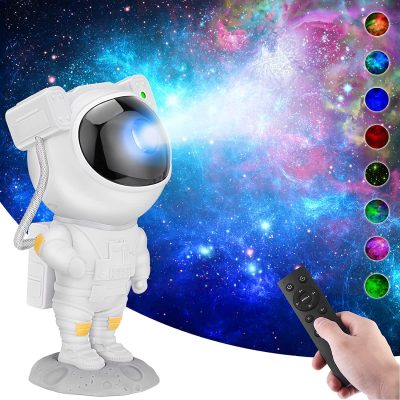 Toyoos Astronaut Galaxy Projector Night Light | 360° Rotating LED Star Nebula Lamp with Remote, Timer & Adjustable Head for Kids Bedroom, Gifts & Home Décor