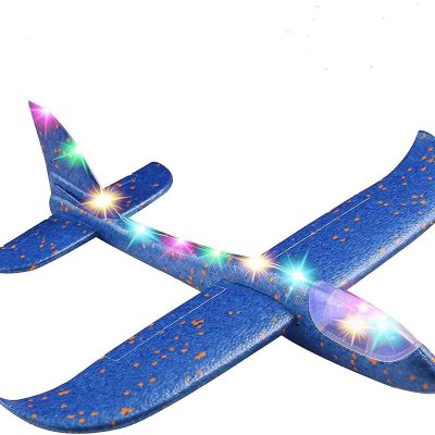 TOYOOS Hand Throw Flying Glider Plane for Kids Lightweight Foam Aeroplane Toy | Outdoor Flying Paper Glider | Party Bag Filler | Multicolor