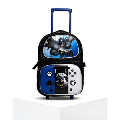 TOYOOS 22 Inch School Trolley Bag for Boys (8–14 Years) 3D Superhero Print | 5 Spacious Compartments | Waterproof Rolling Backpack with Wheels | Perfect Birthday Gift