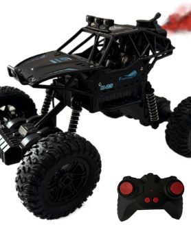 TOYOOS 1:16 Scale Big Rock Crawling RC Stunt Car Rechargeable Off-Road Monster Truck with LED Lights & Mist Spray | Long-Range Remote Control | Random Color