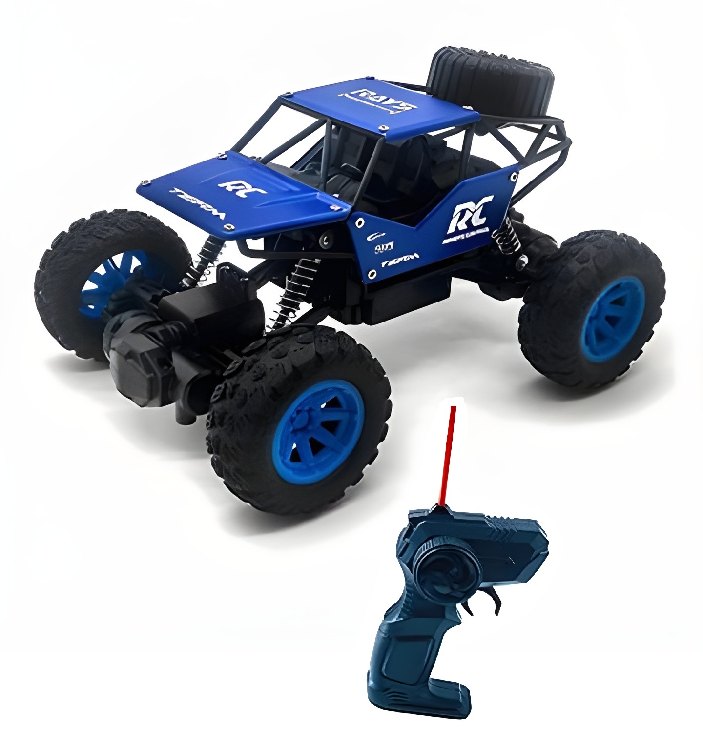 TOYOOS Rock Crawler Monster Truck for Kids 5-Function Remote Control Car | 2WD High-Speed Off-Road Climbing RC Vehicle | Multicolor