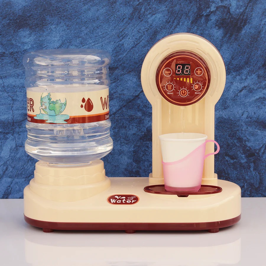 Toyoos Touch Water Dispenser Toy Set for Kids Real Water Simulation with Time Set Option | Light & Sound Effects | Interactive Kitchen Role Play Toy | Multicolor | 3+ Years