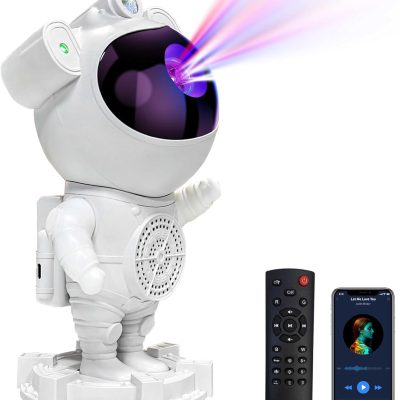 Toyoos Bluetooth Astronaut Galaxy Projector Night Light – 360° Rotating Nebula Star Lamp with Remote & Timer for Kids Bedroom & Home Décor