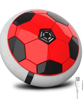 Toyoos Rechargeable Hover Football for Kids | Electric Floating Air Soccer Ball with LED Lights | Safe Indoor Sports Game | Perfect Birthday Gift for Boys & Girls