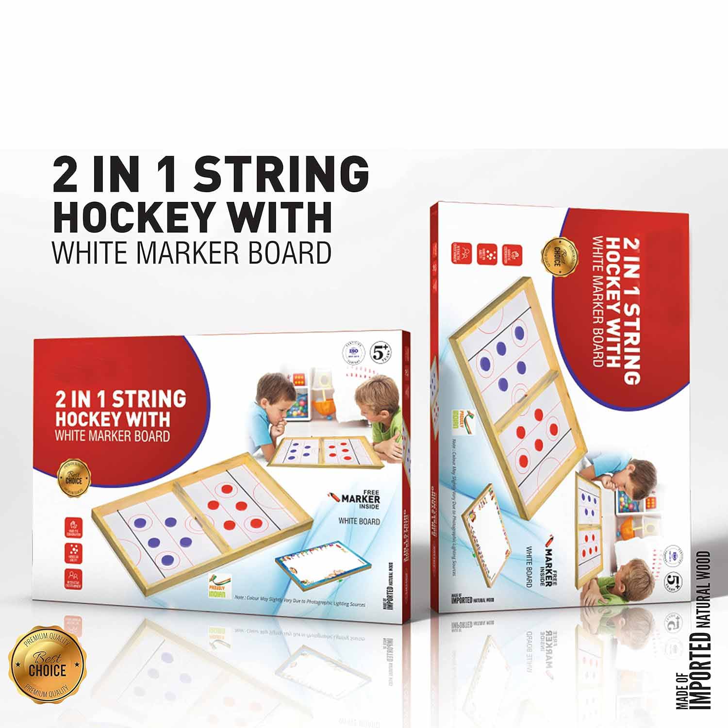 SIMARR: 2 in 1 String Hockey with White Marker Board