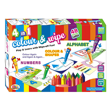 Ekta 4 In 1 Color & Wipe Kit For Kids 3+ Years