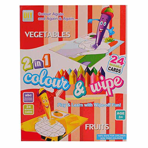 Ekta 2 in 1 Colour & Wipe (Fruits + Vegetable) Multicolor
