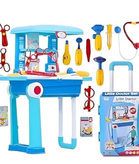 Little Doctor Set 2 in 1 Trolley for Kids | Doctor Kids Luggage Real Action Play Set | Doctor Kit for Boys & Girls (Doctor Set)