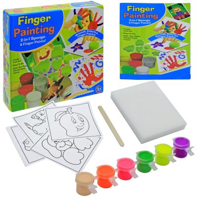 Toyoos Finger Painting Junior Game for Kids | 2-in-1 Sponge & Finger-Painting Art Kit | Washable Colorful Finger Paint Set for Creative Learning