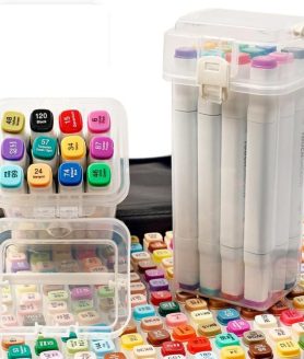 Parssufy Alcohol Markers Art Markers Set Drawing Markers Dual Tip Brush Pens&Chisel Alcohol Based Art Markers For Kids,Adults Coloring Twin Markers Set (12 Pcs Markers Set, Multicolor)