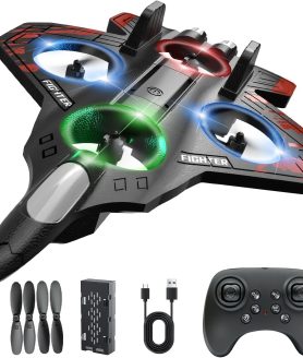 V32 Foam Remote Control Airplanes RC Planes for Kids Adults, RC Airplane Fighter Jet with Light, 360° Flip Fighter Jet Toys, Stunt Roll, Airplane Toy Gifts for Boys
