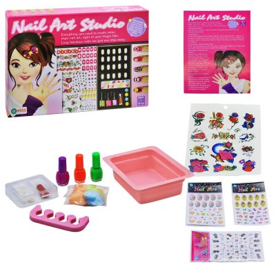 EKTA Eva Nail Art Studio, Pink, Multicolor, 17 Piece
