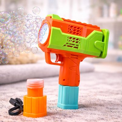 Toyshine 15 Holes Powerful Automatic Rechargeable Bubble Gun Machine with 2 Refil Bottles Bubble Blaster for Adults Kids Birthday Wedding Party