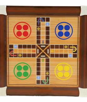 Kirat Wooden Chess and Ludo Box (Multicolour)