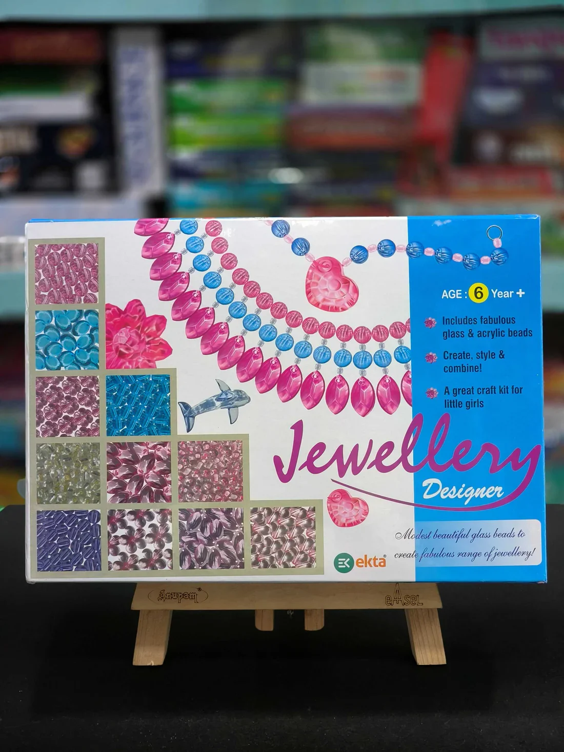 Ekta Jewellery Designer Kit for Girls | DIY Jewellery Making Craft Kit | Create Bracelets, Necklaces & Accessories | Creative Gift Toy for Ages 6+
