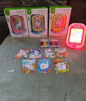 Drawing coloring pad with light.Color random only girl or boy choice possible
