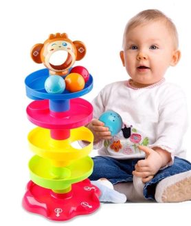 TOYOOS Baby Ball Drop Toy | Rolling Ball Slide Tower for Toddlers Learning Toy