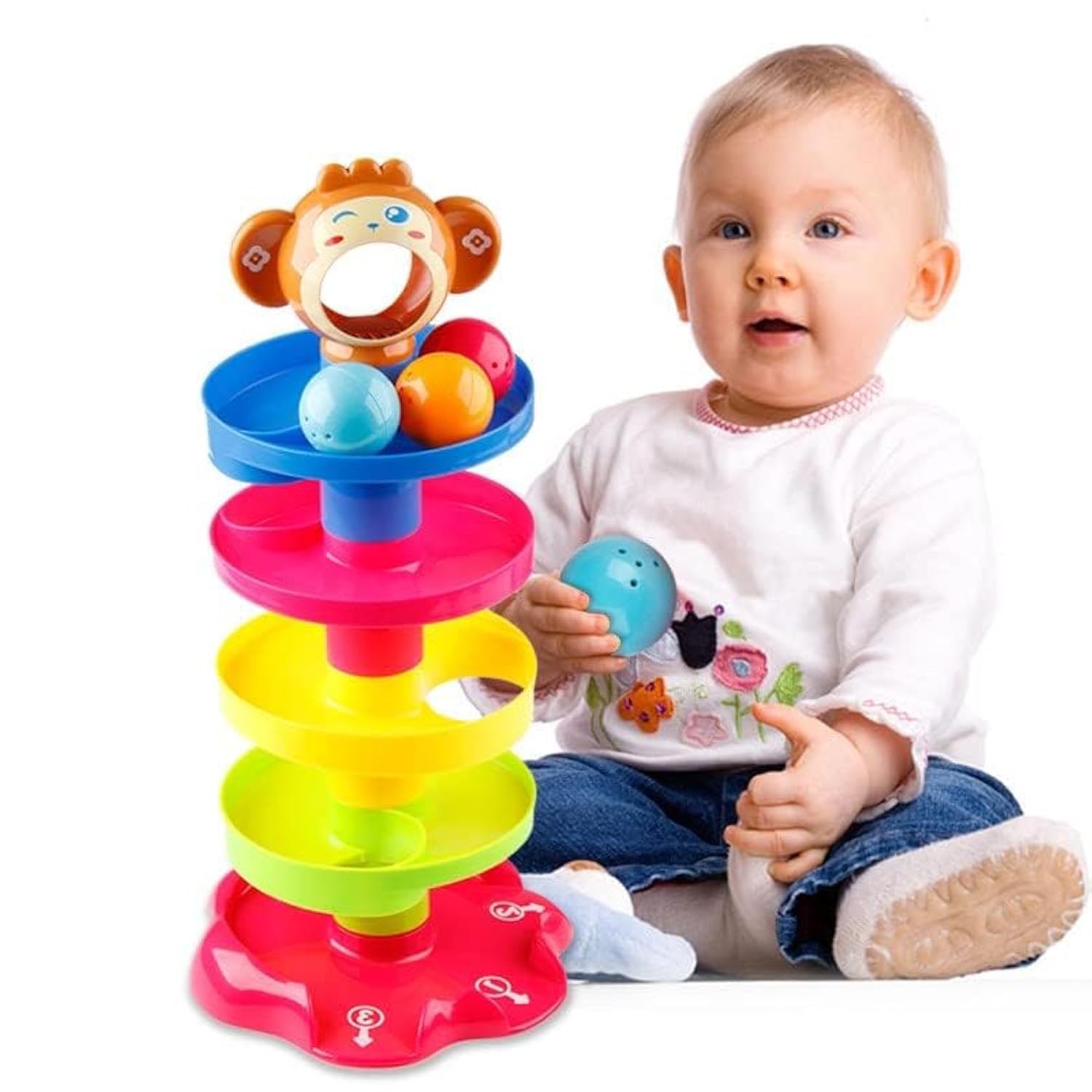 TOYOOS Baby Ball Drop Toy | Rolling Ball Slide Tower for Toddlers Learning Toy
