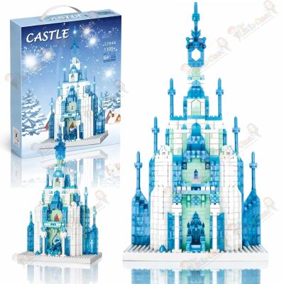 Toyoos Ice Palace Building Blocks 1300+ PCS Frozen Castle Toy for Kids