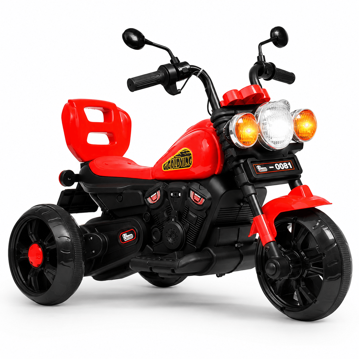 TOYOOS Goldwing Battery Operated Ride-On Bike for Kids (Red)