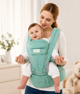Deluxe 6 in 1 Baby Carrier with Hip Seat | Ergonomic Baby Carrier for 6–18 Months (Up to 18kg)