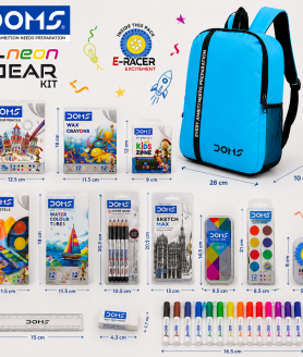 Toyoos School Backpack Combo with Stationery Kit | Kids Neon Gear Set