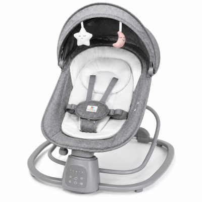 Mastela 4-in-1 Baby Rocker & Bassinet with Music & Vibration – Grey