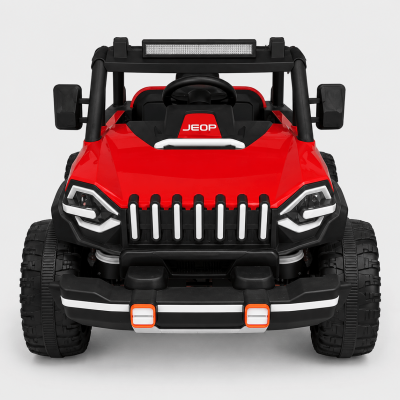 Toyoos Kids Electric Ride-On Jeep Car for Kids 3-10 Years with Remote Control LED Lights Music SUV Toy Car Red
