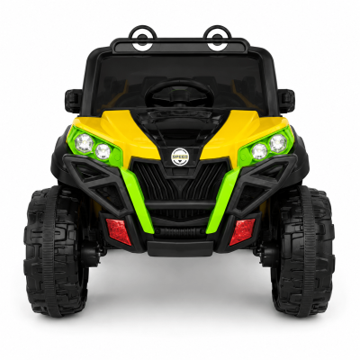 Toyoos Kids Electric Ride-On Off Road Jeep Car for Kids 3-10 Years with Remote Control LED Lights Music SUV Toy Car Yellow
