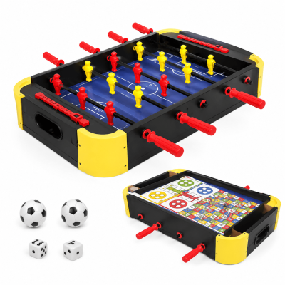 Toyoos 3-in-1 Tabletop Foosball Game Set | Mini Football, Ludo & Snakes Ladder Board Game for Kids