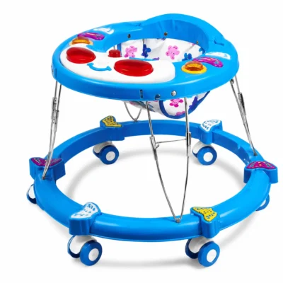 Toyoos Baby Walker with Music & Lights | Adjustable Height Infant Walker with Wheels (6+ Months)